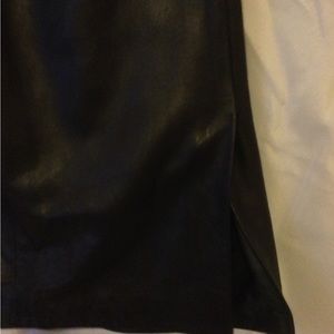Genuine black leather pencil skirt medium.